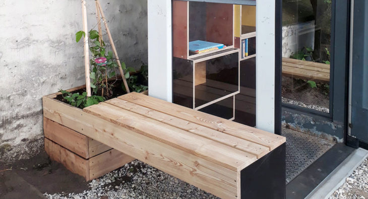 Bauworkshops Schueler*innen Leselounge Buechertausch Teutoburger Platz