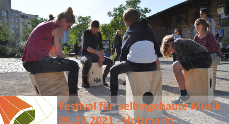 Festival selbstgebaute Musik Workshop Cajon Baufachfrau Berlin